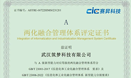 好消息！筑夢(mèng)科技獲得兩化融合管理體系評定證書(shū)